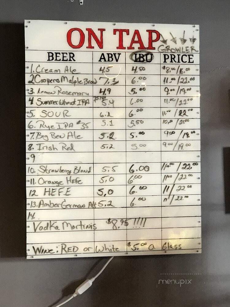 2 Dogz and a Guy Brewing - Montrose, PA menu_pic