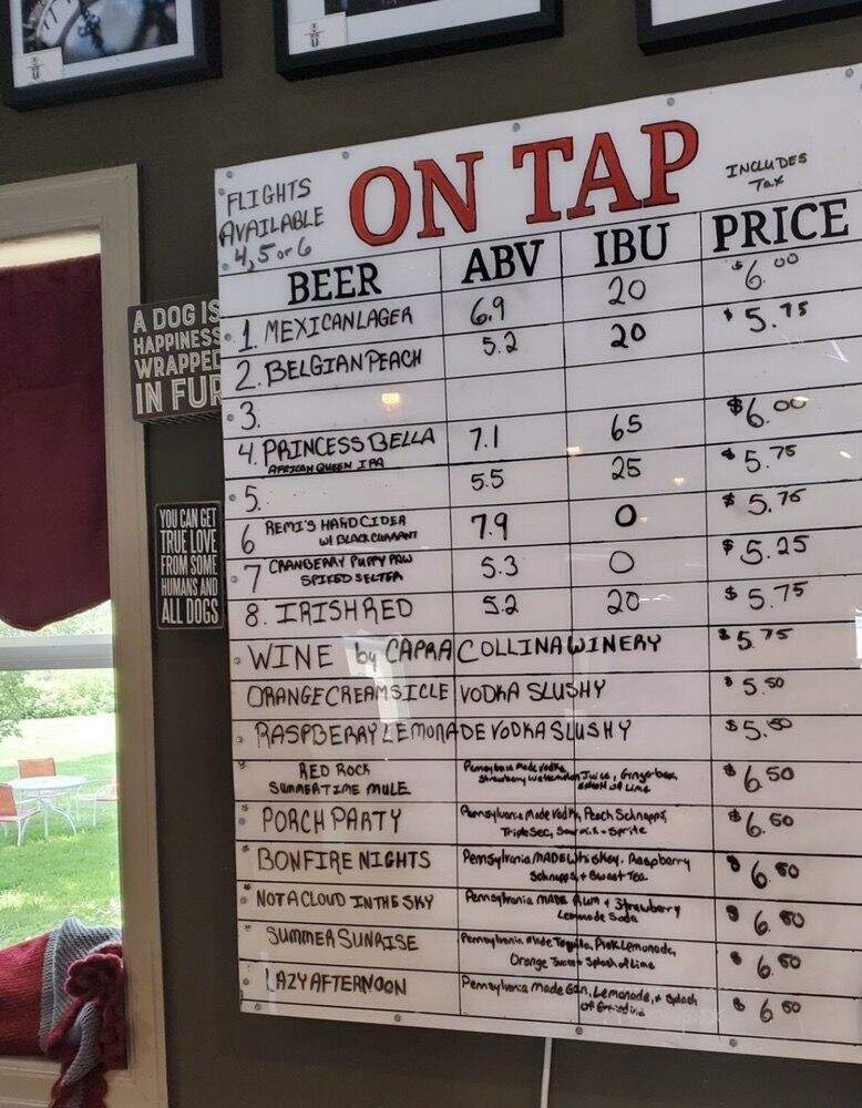 2 Dogz and a Guy Brewing - Montrose, PA menu_pic