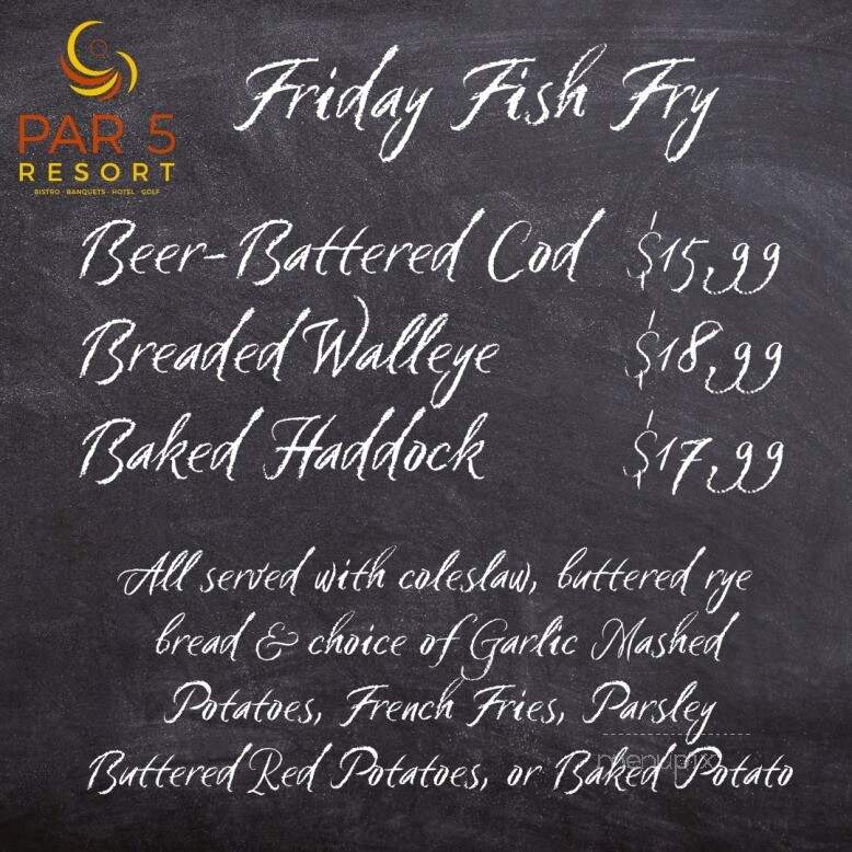Par 5 Bistro - Mishicot, WI menu_pic