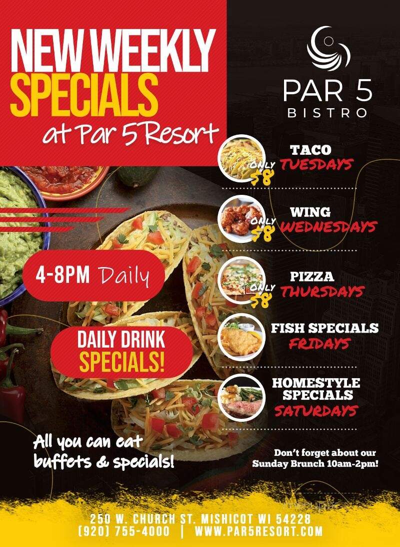 Par 5 Bistro - Mishicot, WI menu_pic