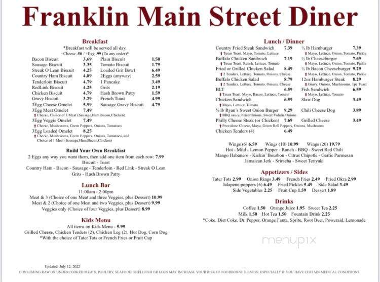 Franklin Main Street Diner - Franklin, GA