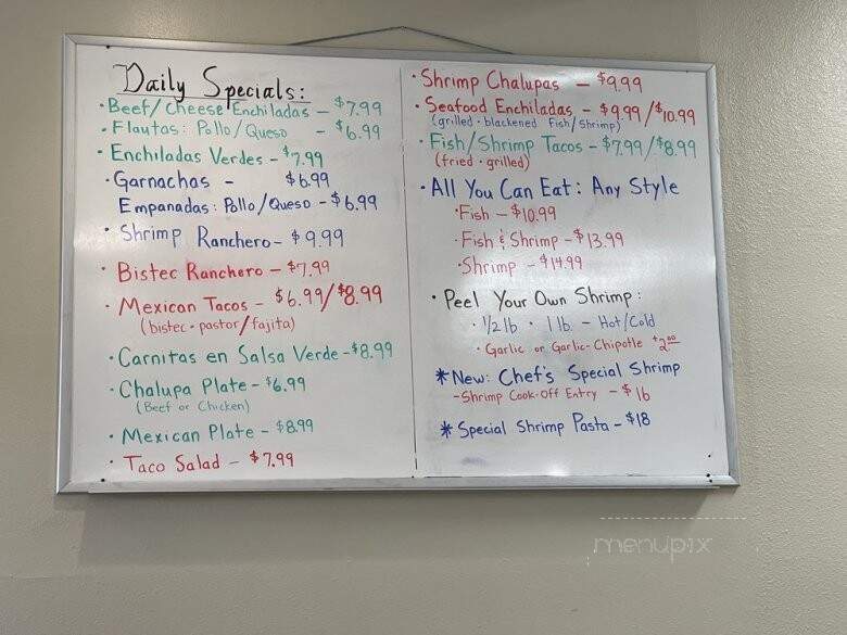 Into the Blue Restaurant - Port Isabel, TX menu_pic