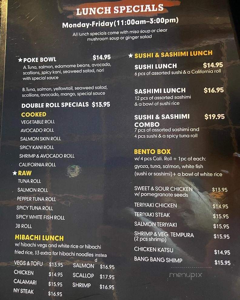 Arashi Yama Sushi & Hibachi - Gainesville, FL menu_pic