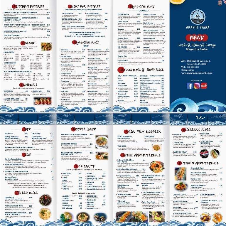 Arashi Yama Sushi & Hibachi - Gainesville, FL menu_pic