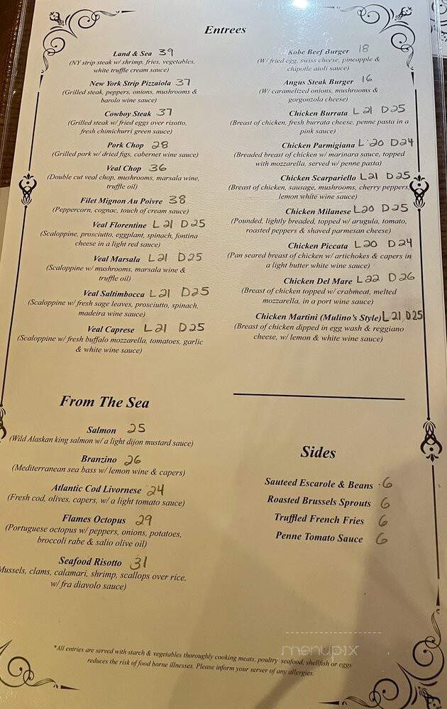 Flames Restaurant - Monroe, CT menu_pic