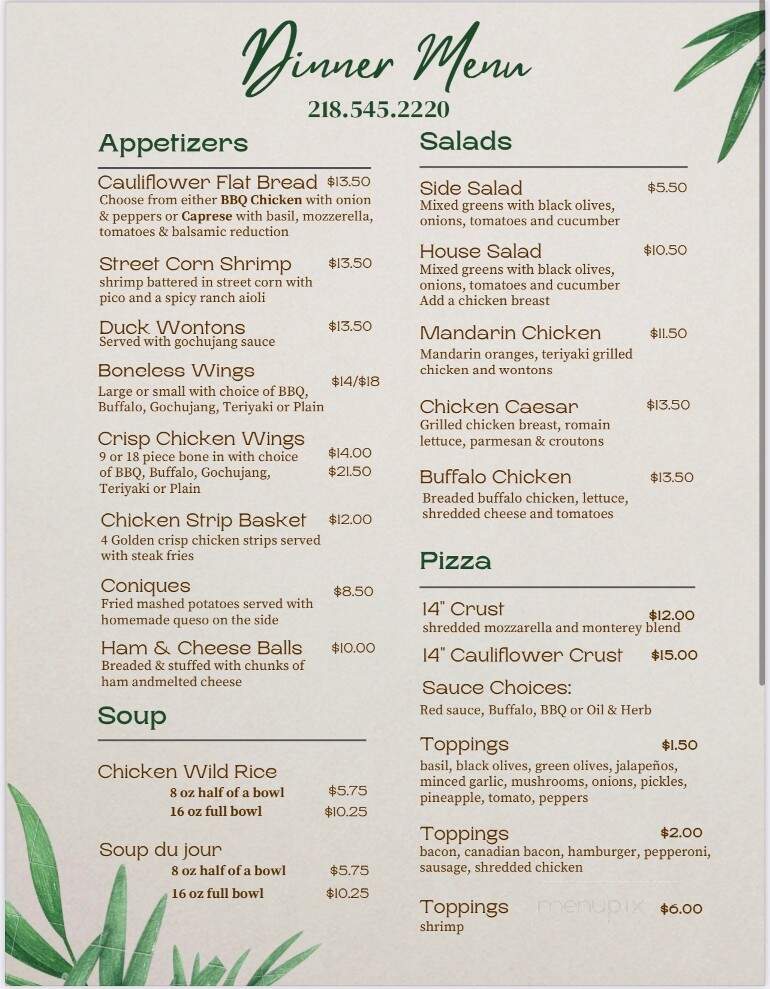 Taconite Canteen - Ironton, MN menu_pic