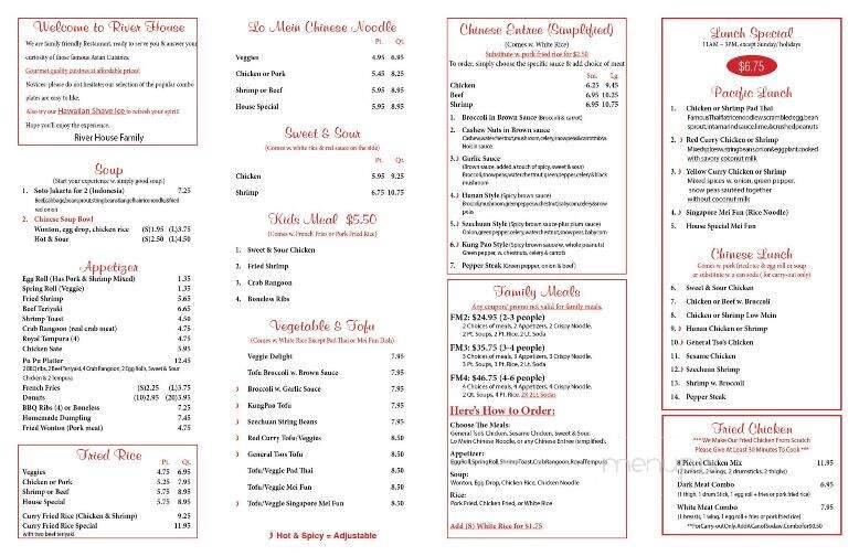 River House - Wrightsville, PA menu_pic