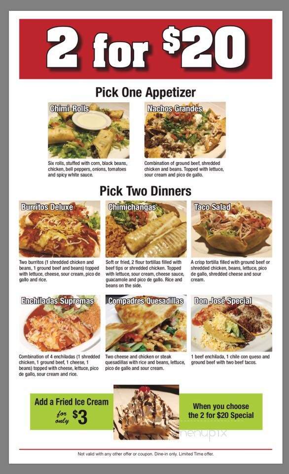 Los Compadres - Ashtabula, OH menu_pic