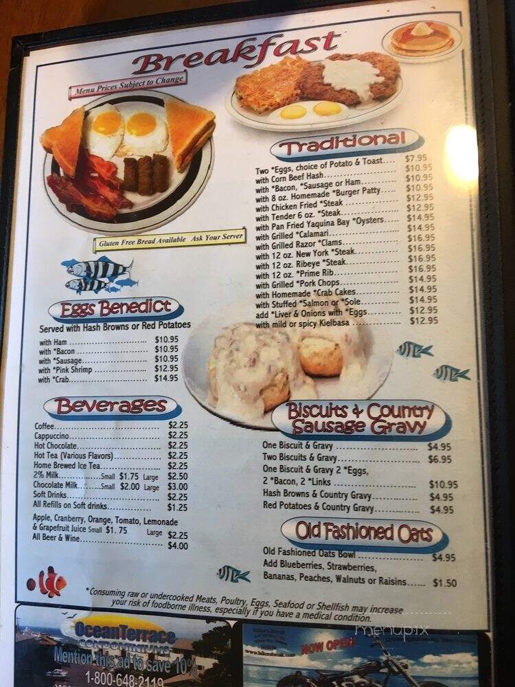 Newport Cafe - Newport, OR menu_pic