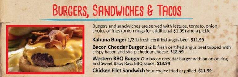 Coconuts Restaurant - Panama City Beach, FL menu_pic