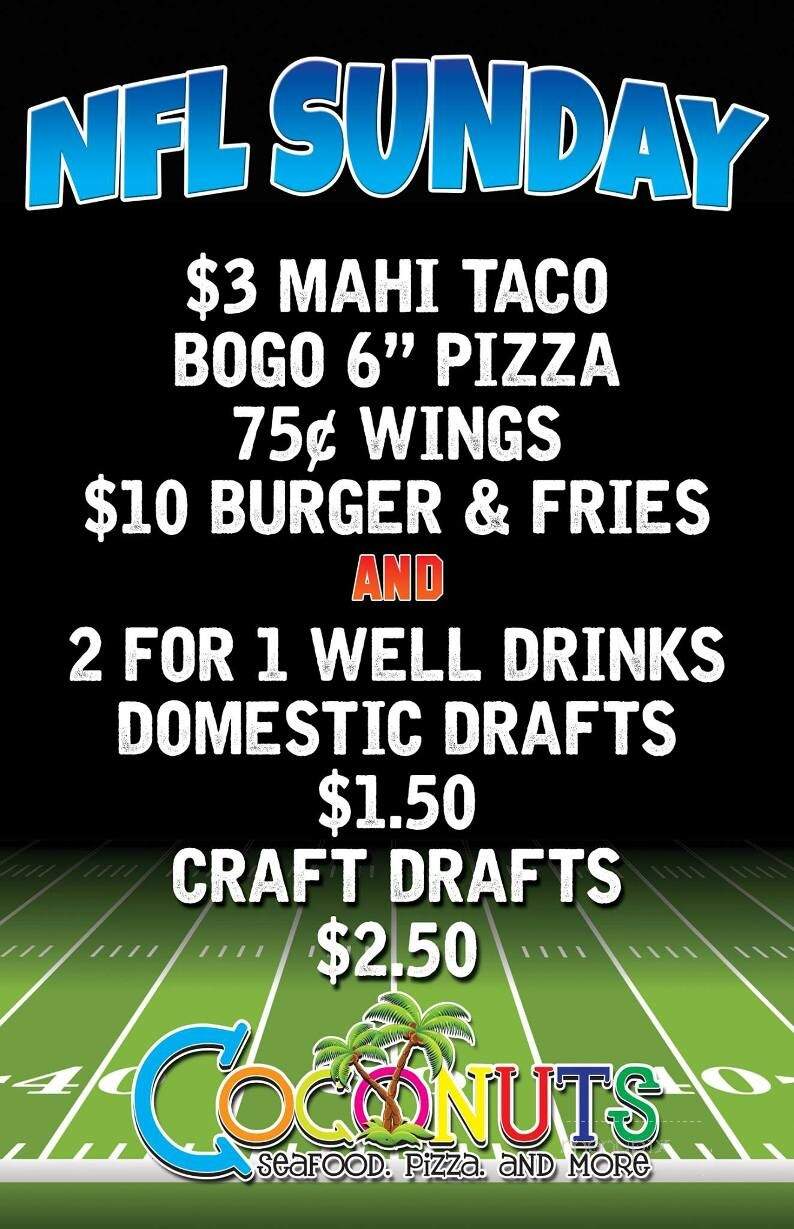 Coconuts Restaurant - Panama City Beach, FL menu_pic
