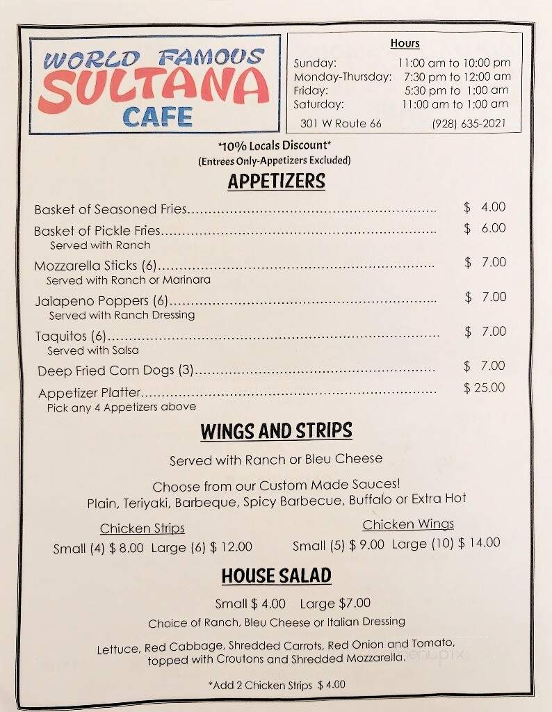 Sultana Buffet - Williams, AZ