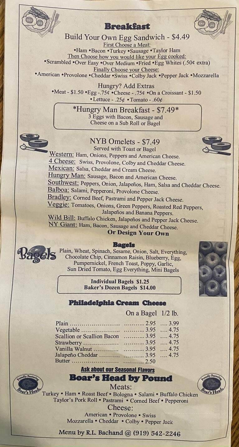 Minervini's New York Bagel Co - Sneads Ferry, NC menu_pic