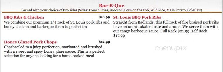 Badlands Grill House Saloon - Minot, ND menu_pic