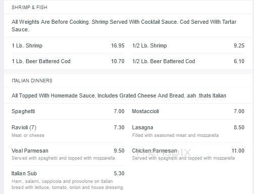 Fasano's Pizza - Justice, IL menu_pic