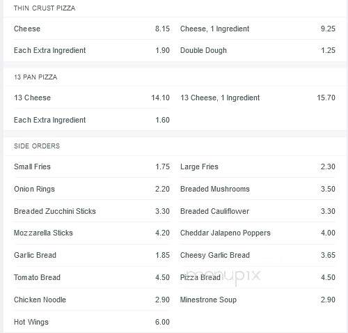 Fasano's Pizza - Justice, IL menu_pic