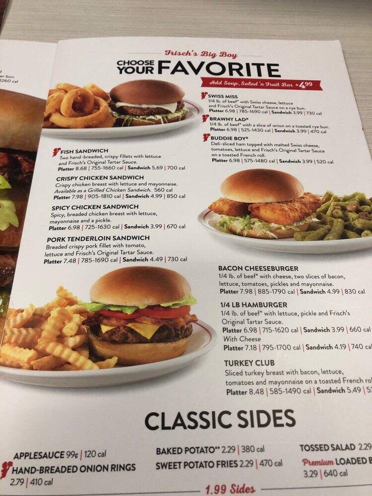 Frisch's Big Boy Restaurant - Saint Matthews, KY menu_pic