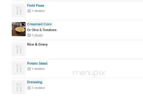 Dinner Bell Restaurant - Mccomb, MS menu_pic