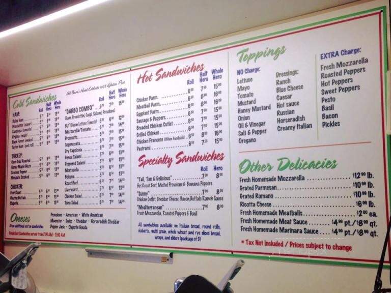 Garbo's Italian Deli & Liquors - Ho Ho Kus, NJ menu_pic