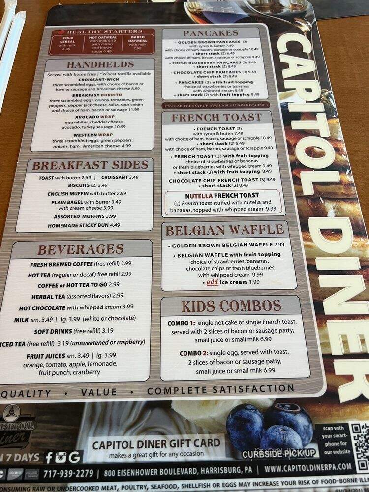 Capitol Diner - Harrisburg, PA menu_pic