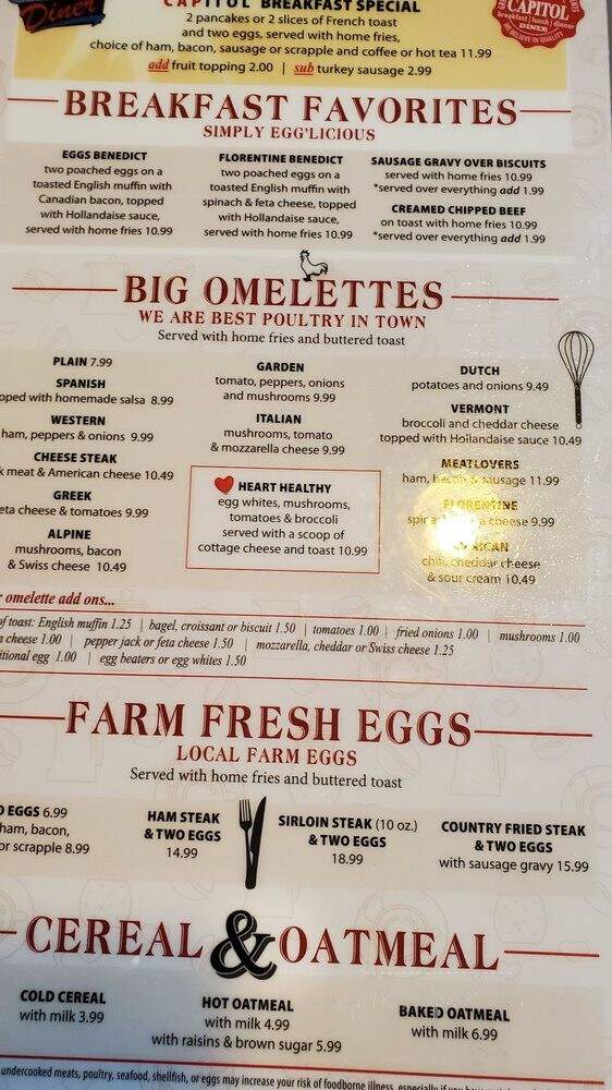 Capitol Diner - Harrisburg, PA menu_pic