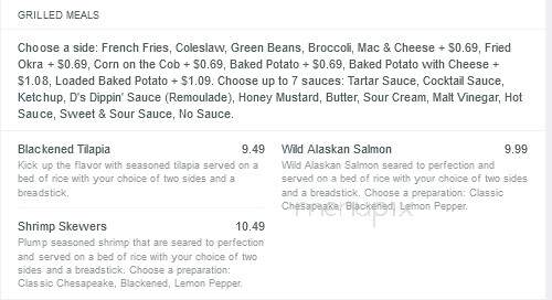 Captain D's Seafood - Springfield, TN menu_pic