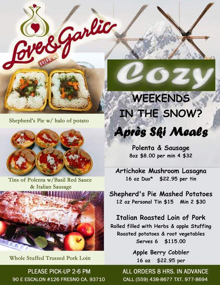 Love & Garlic - Fresno, CA menu_pic