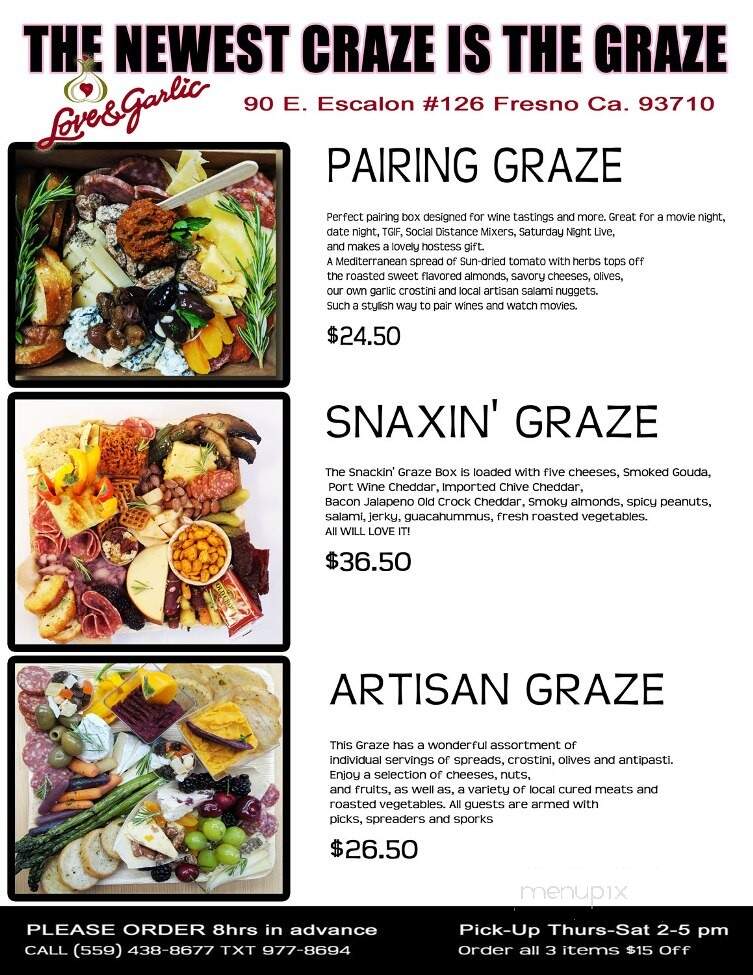 Love & Garlic - Fresno, CA menu_pic