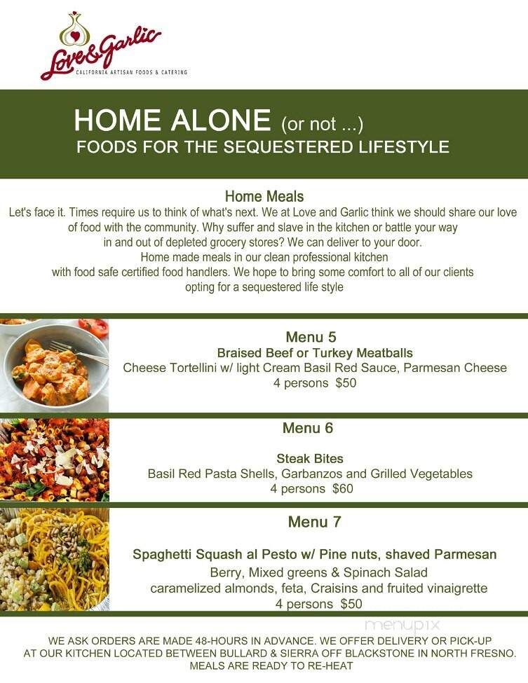 Love & Garlic - Fresno, CA menu_pic