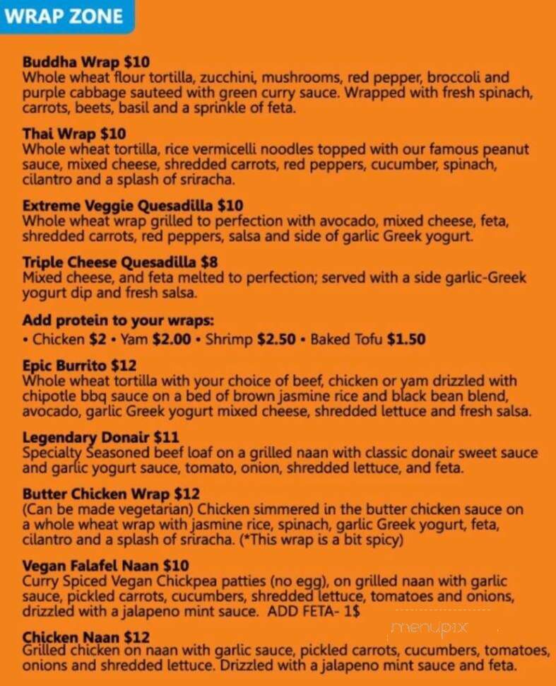Fuze Food - Invermere, BC menu_pic