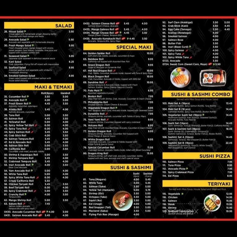 Dragon Rolls - Pickering, ON menu_pic