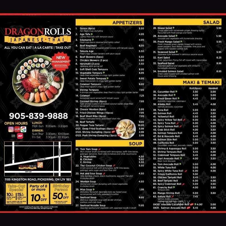 Dragon Rolls - Pickering, ON menu_pic