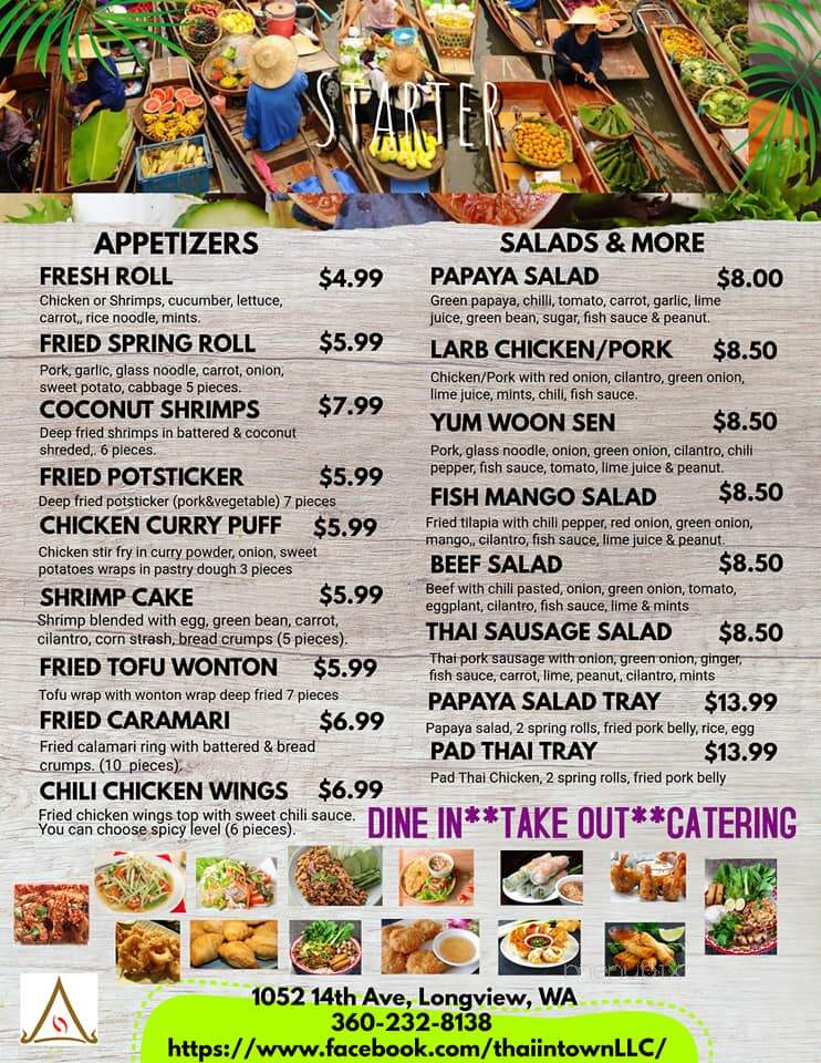 Thai In Town - Longview, WA menu_pic