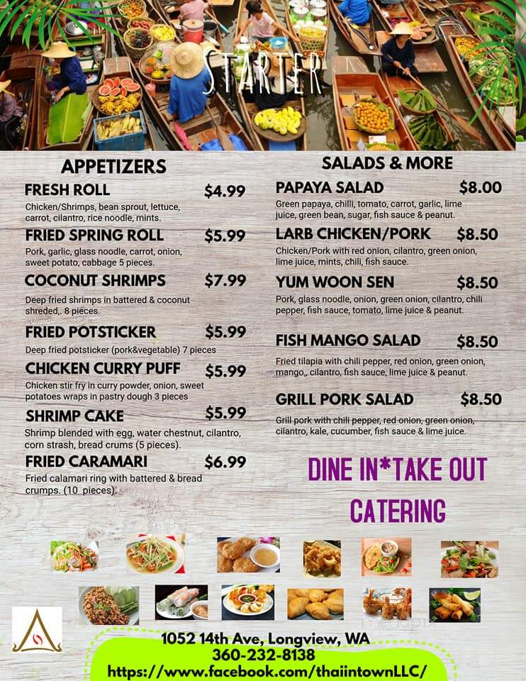 Thai In Town - Longview, WA menu_pic