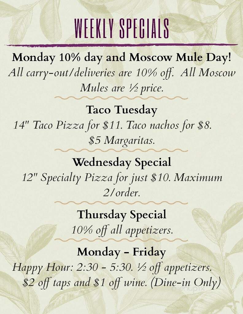 Sugar River Pizza - Sun Prairie, WI menu_pic