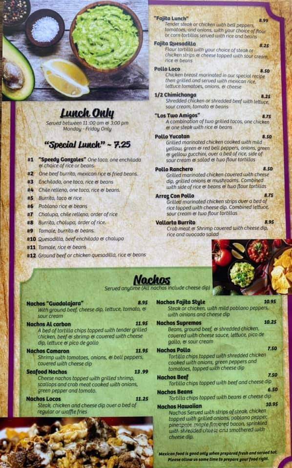 Guacamole Grill - Galesburg, IL menu_pic