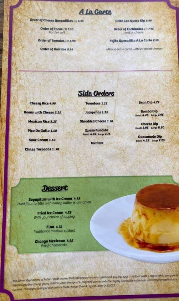 Guacamole Grill - Galesburg, IL menu_pic