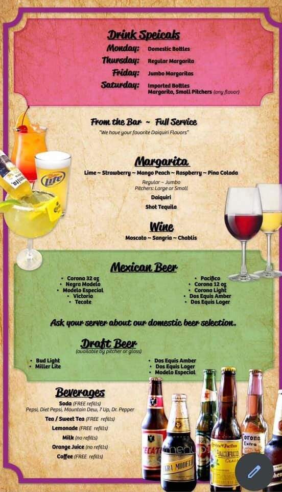 Guacamole Grill - Galesburg, IL menu_pic