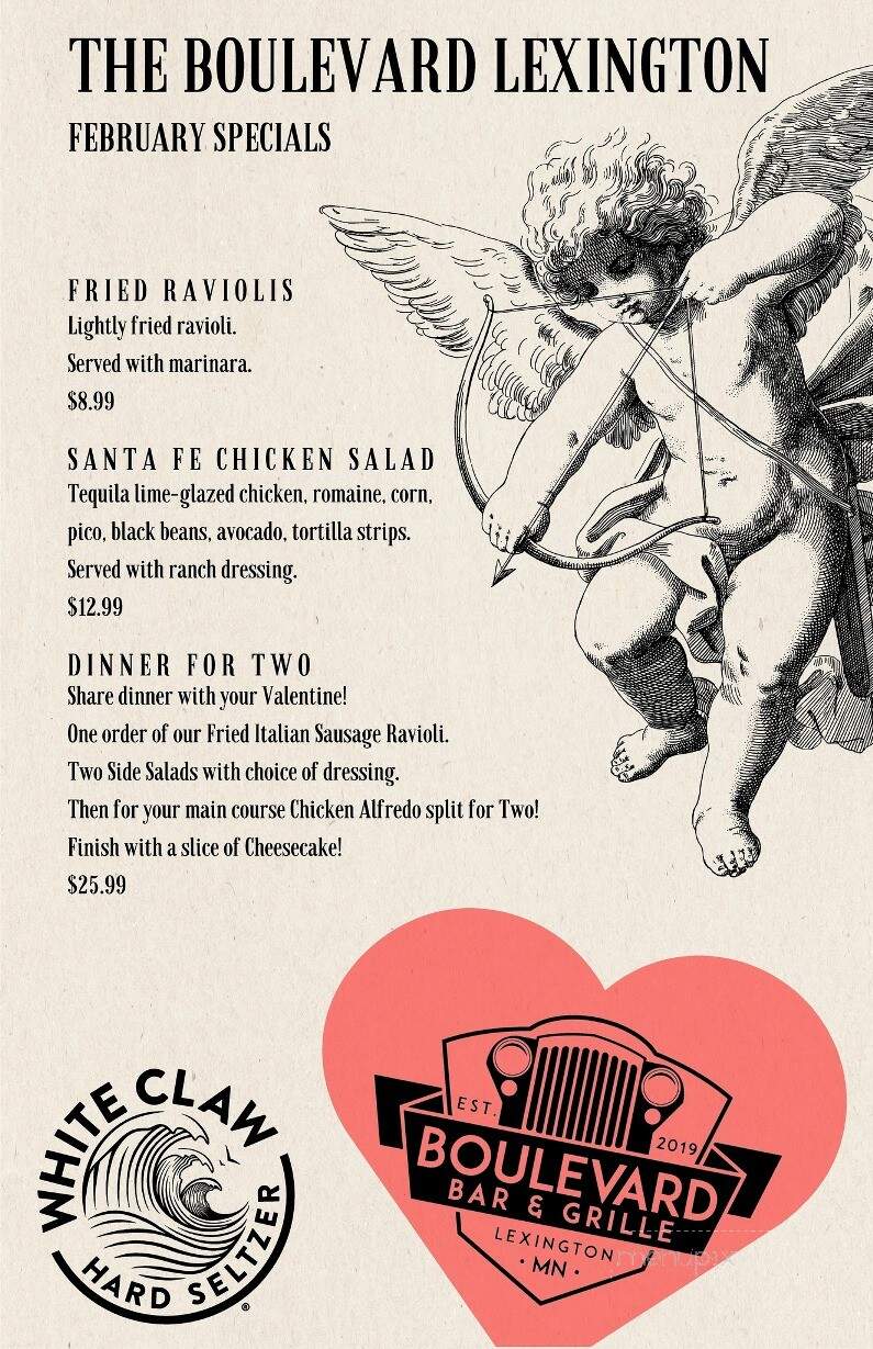 Boulevard Bar & Grille - Lexington, MN menu_pic