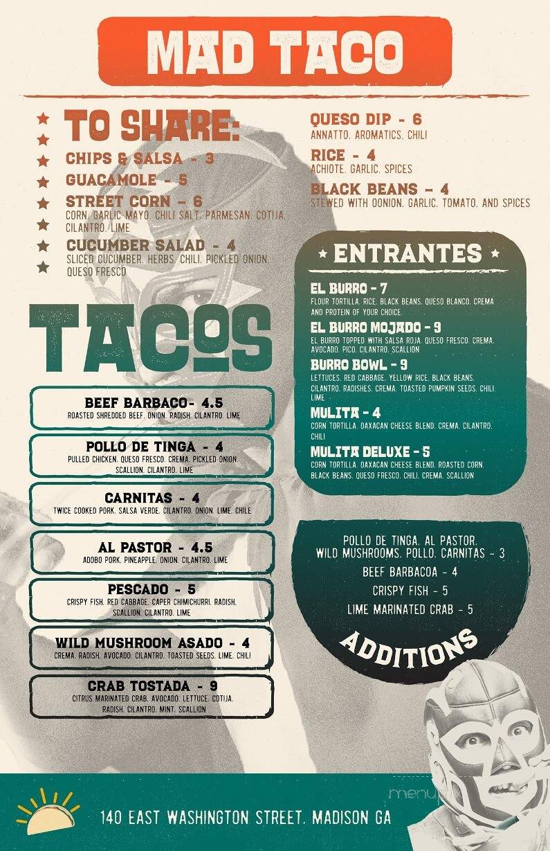Mad Taco - Madison, GA menu_pic