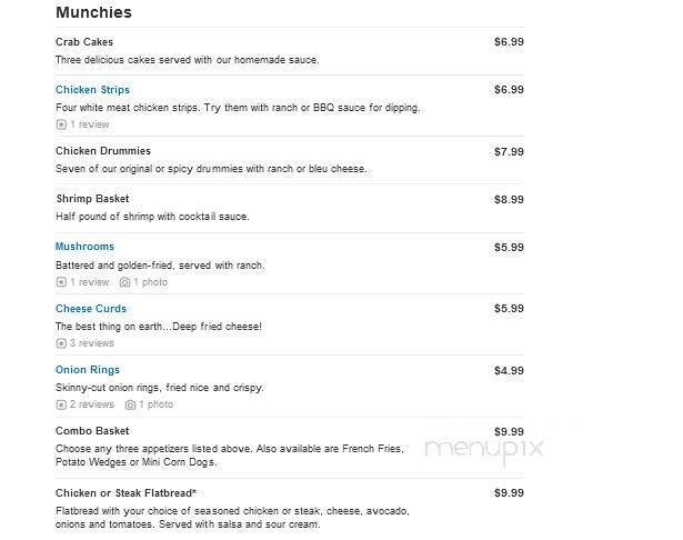 Backwoods Bar & Grill - Weyerhaeuser, WI menu_pic