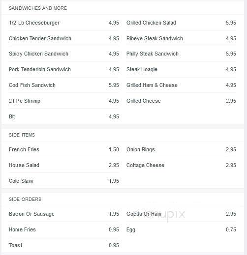 Peecox Roost II - Independence, KY menu_pic