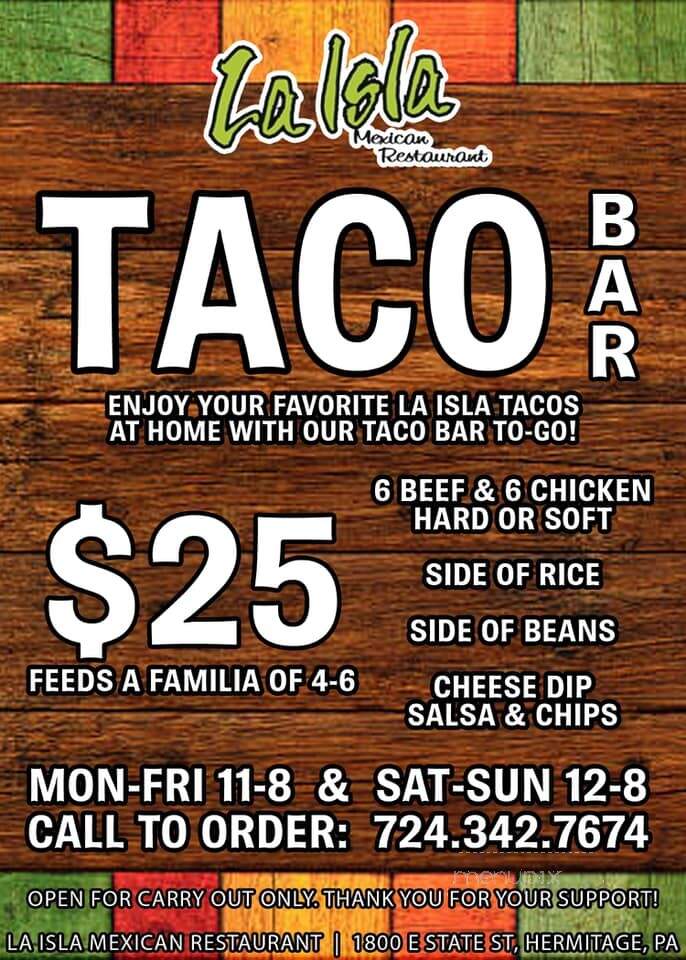 La Isla - Hermitage, PA menu_pic