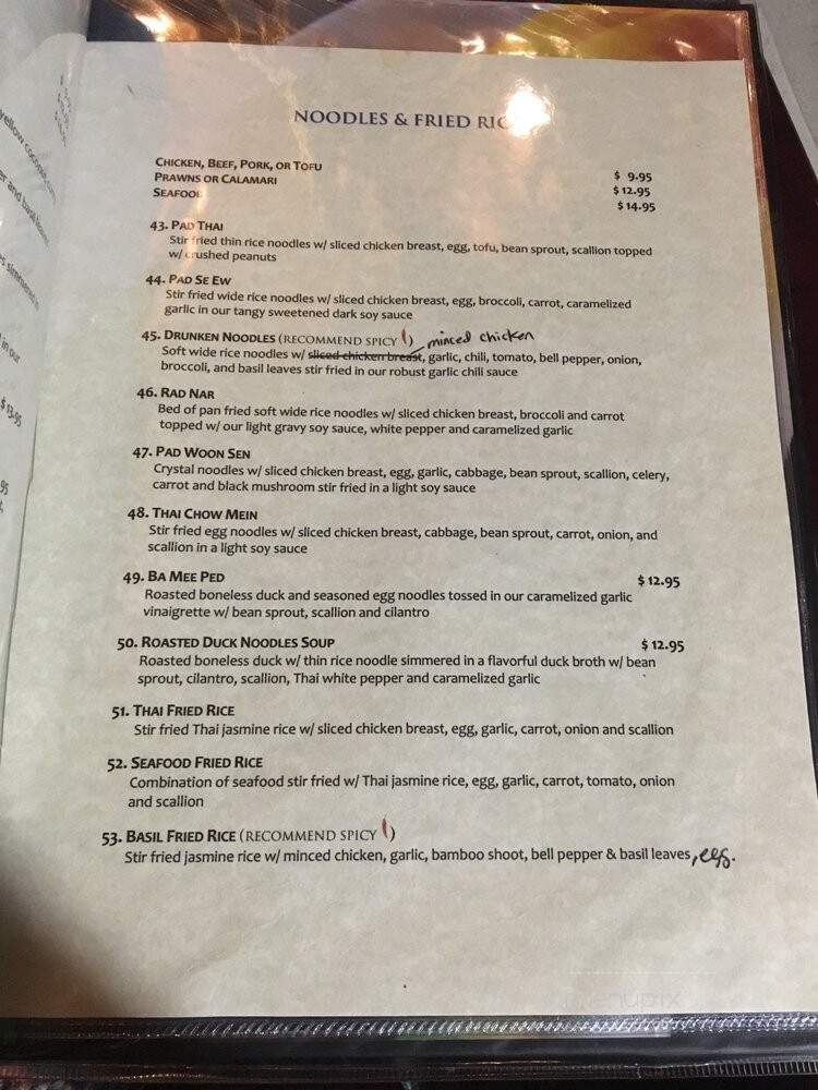 Auburn Thai Garden Restaurant - Auburn, CA menu_pic
