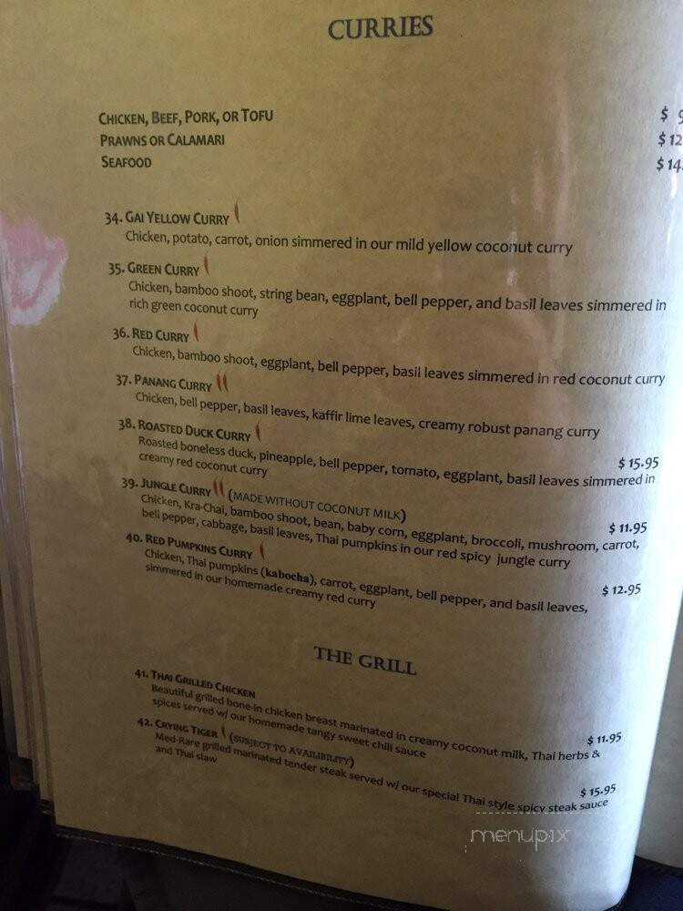 Auburn Thai Garden Restaurant - Auburn, CA menu_pic