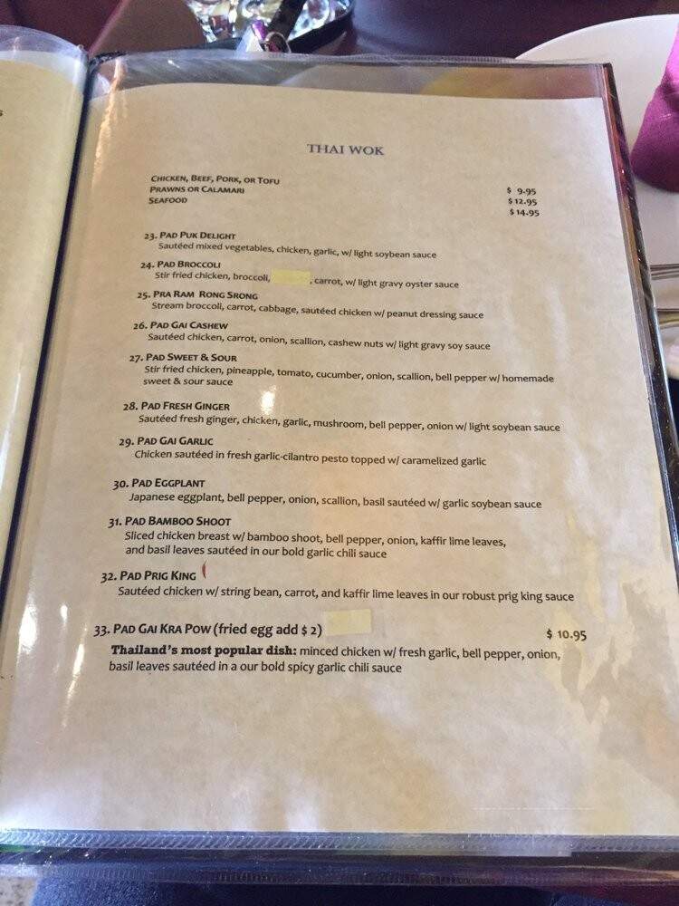 Auburn Thai Garden Restaurant - Auburn, CA menu_pic