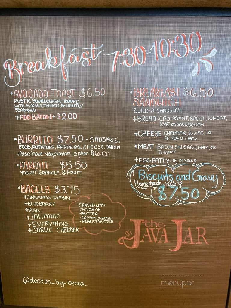 Java Jar - Torrington, WY menu_pic