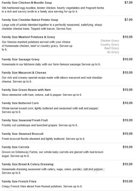 Bob Evans Restaurant - Holland, MI menu_pic