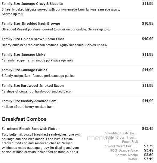 Bob Evans Restaurant - Holland, MI menu_pic