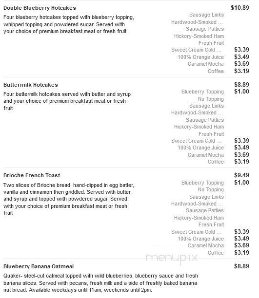 Bob Evans Restaurant - Holland, MI menu_pic